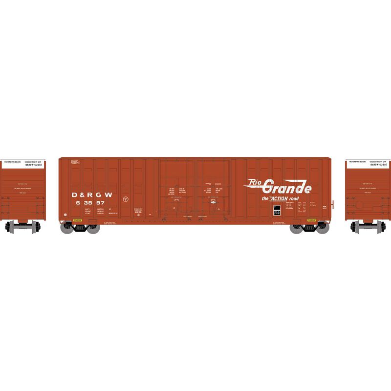 Athearn HO RTR 60' Berwick Hi-Cube Box, D&RGW #63897 - ATH75158