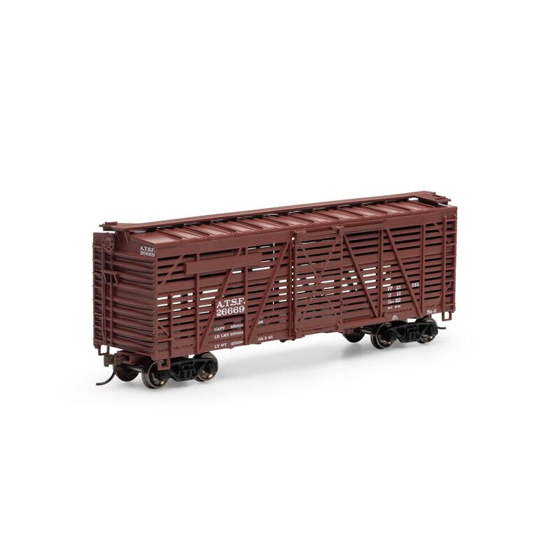 Athearn - HO 40' Stock Car, ATSF #26669 - ATH75990