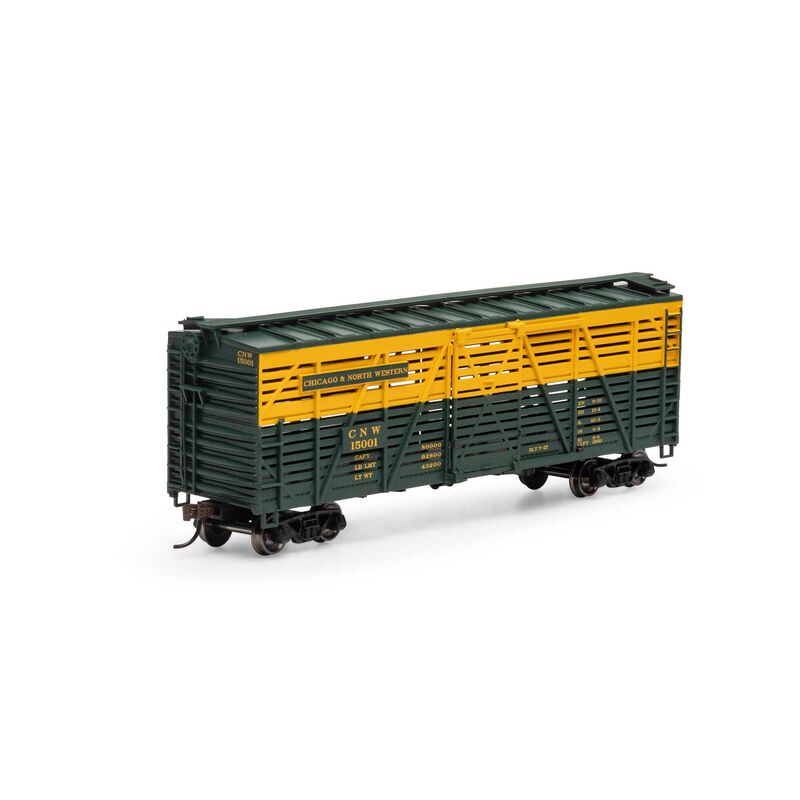 Athearn - HO 40' Stock Car, C&NW #15001 - ATH75992