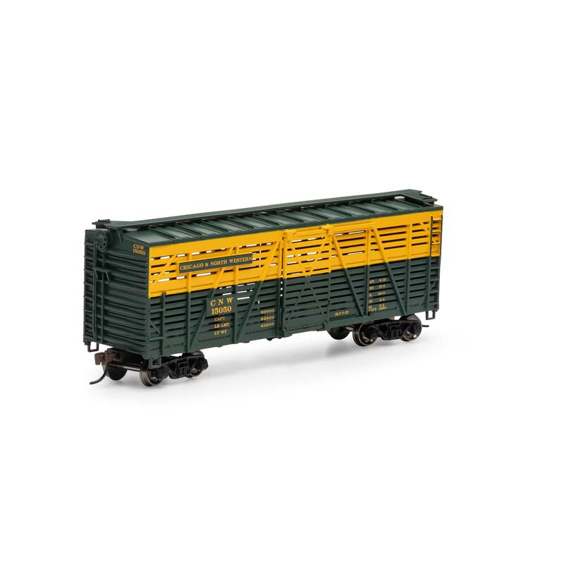 Athearn - HO 40' Stock Car, C&NW #15050 - ATH75993
