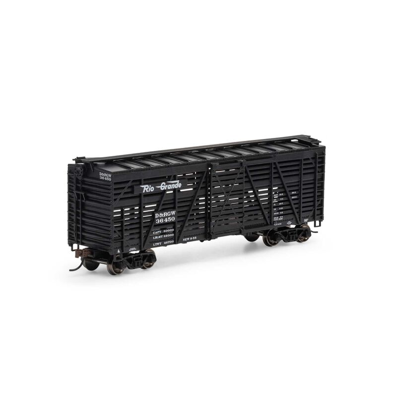 Athearn - HO 40' Stock Car, D&RGW #36450 - ATH75996