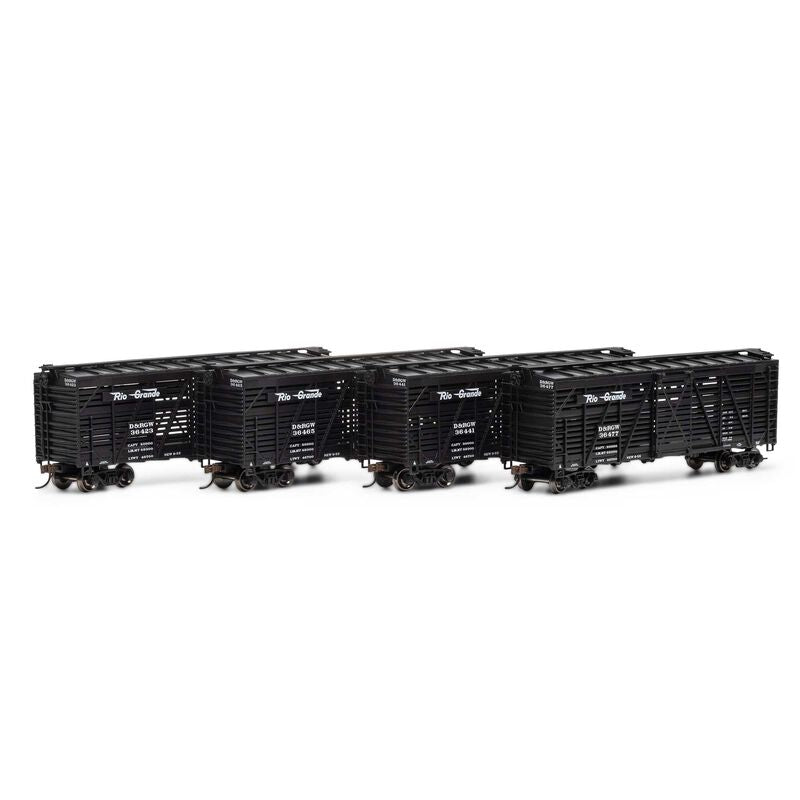 Athearn - HO 40' Stock Car, D&RGW #1 (4) - ATH75997