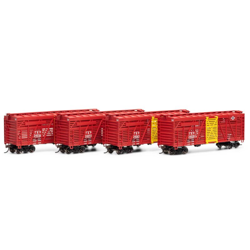 Athearn - HO 40' Stock Car, T&P #1 (4) - ATH76006