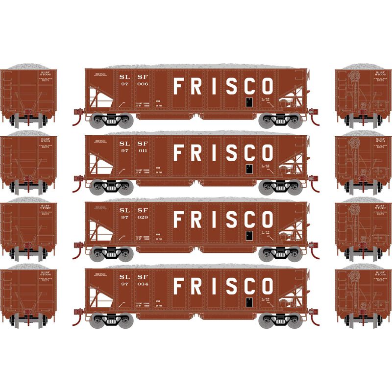 HO 40' Ribbed 3-Bay Ballast Hopper, SLSF #1(4)