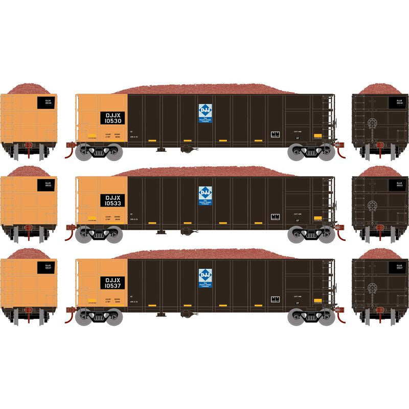Athearn HO Thrall High Side Gondola w/Load, DJJX #2 (3)
