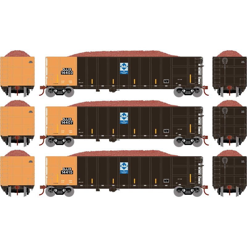 Athearn HO Thrall High Side Gondola w/Load, DJJX #3 (3)