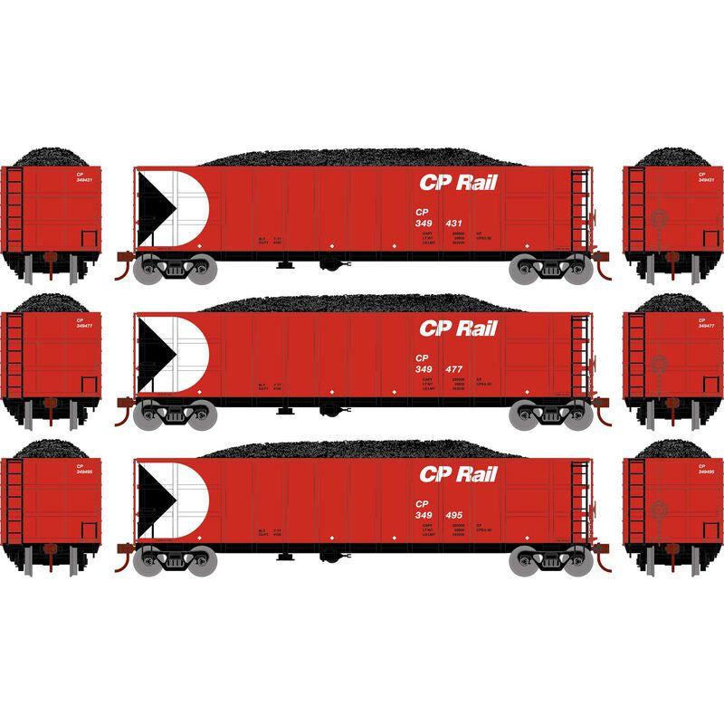 Athearn HO Thrall High Side Gondola w/Load, CPR #3 (3)