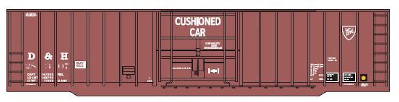 Athearn HO RTR 50' OB Plug Door Box, D&H #28307 - ATH81438