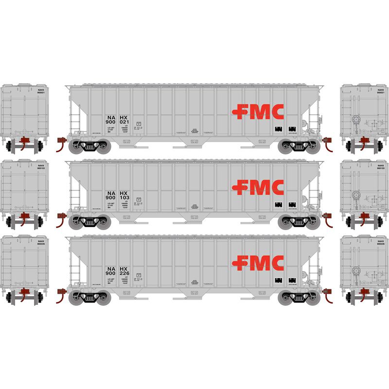 Athearn HO RTR FMC 4700 Covered Hopper, NAHX (3) - ATH81582