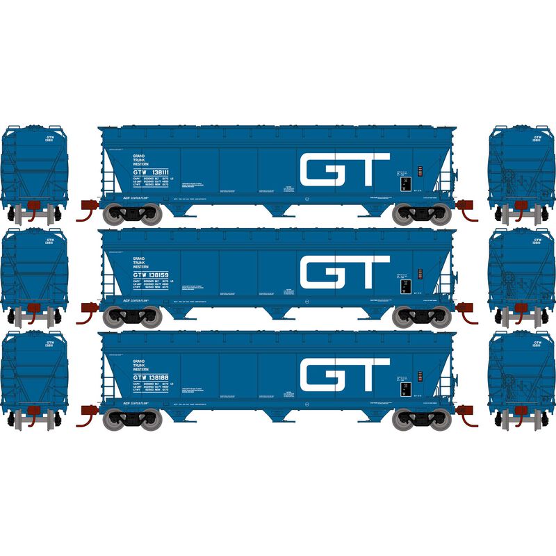 Athearn N ACF 4600 3-Bay CF Hopper, GTW #1 (3) - ATH8487