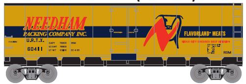 Athearn HO RTR 40' Steel Reefer, Needham.Yellow #60514 - ATH86050