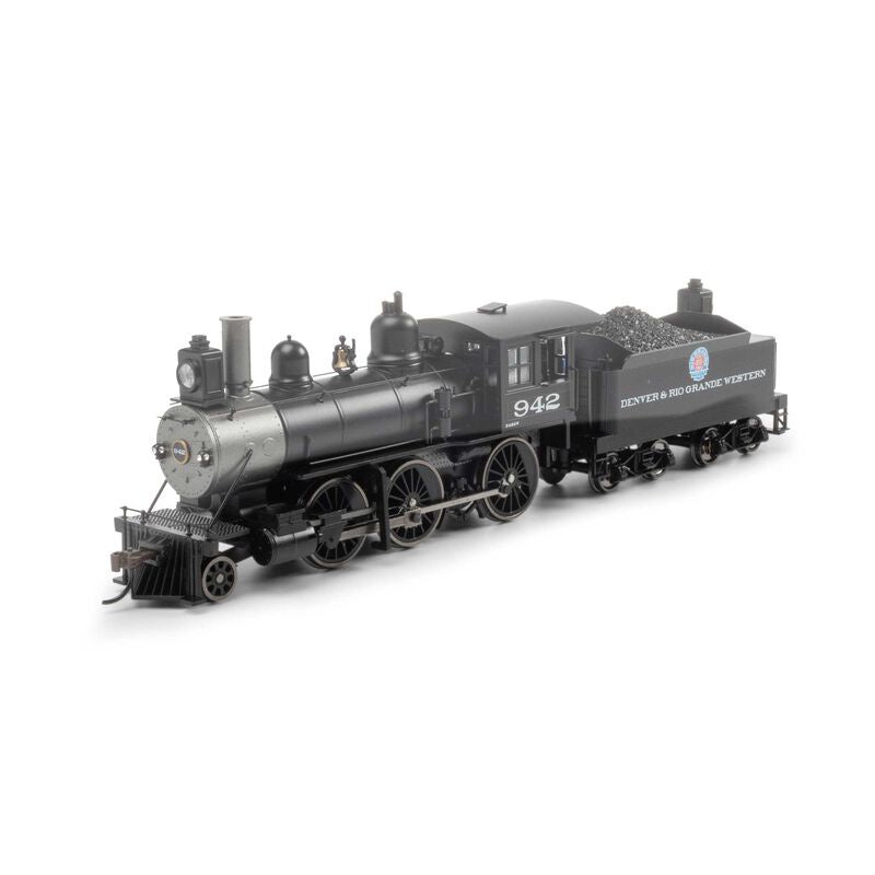 Athearn HO RTR Old Time 2-6-0 Mogul w/DCC &Sound,Denver & Rio Grande Western (D&RGW)#942
