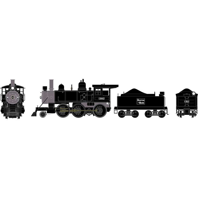 Athearn HO RTR Old Time 2-6-0 Mogul w/DCC & Sound,Boston & Maine (B&M)#1382