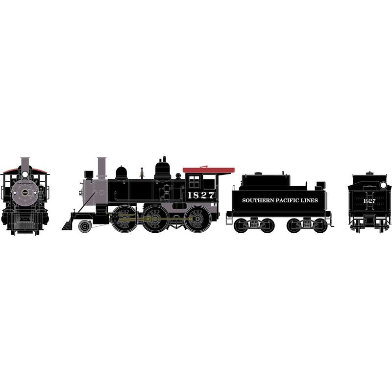 Athearn HO RTR Old Time 2-6-0 Mogul w/DCC & Sound,Southern Pacific (SP)#1827