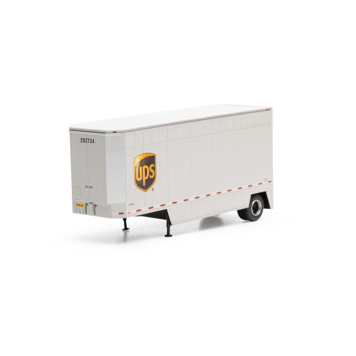 Athearn HO RTR 28' Drop Sill Trailer, UPS w/Shield #293734 - ATH90210