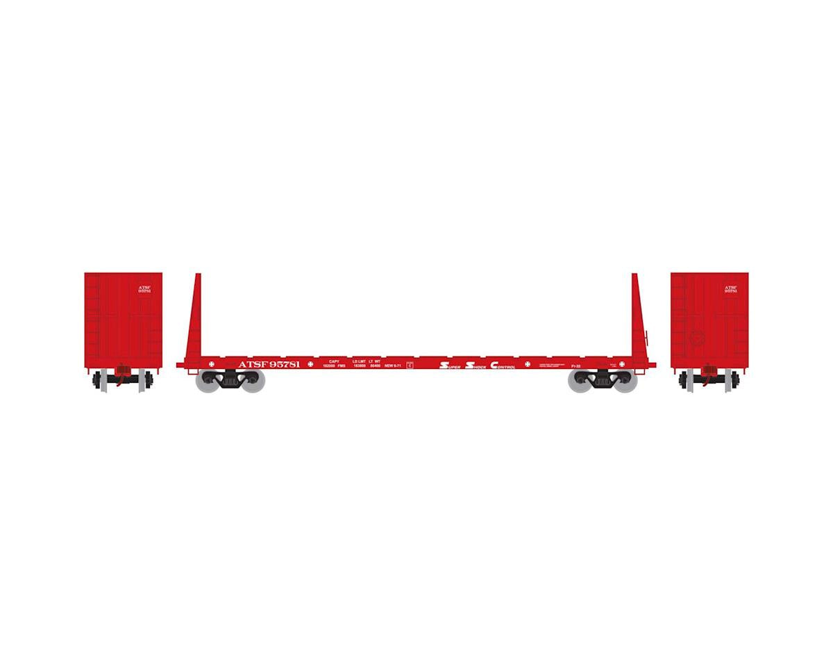 Athearn HO RTR 60' Bulkhead Flat, SF #95781 - ATH90216