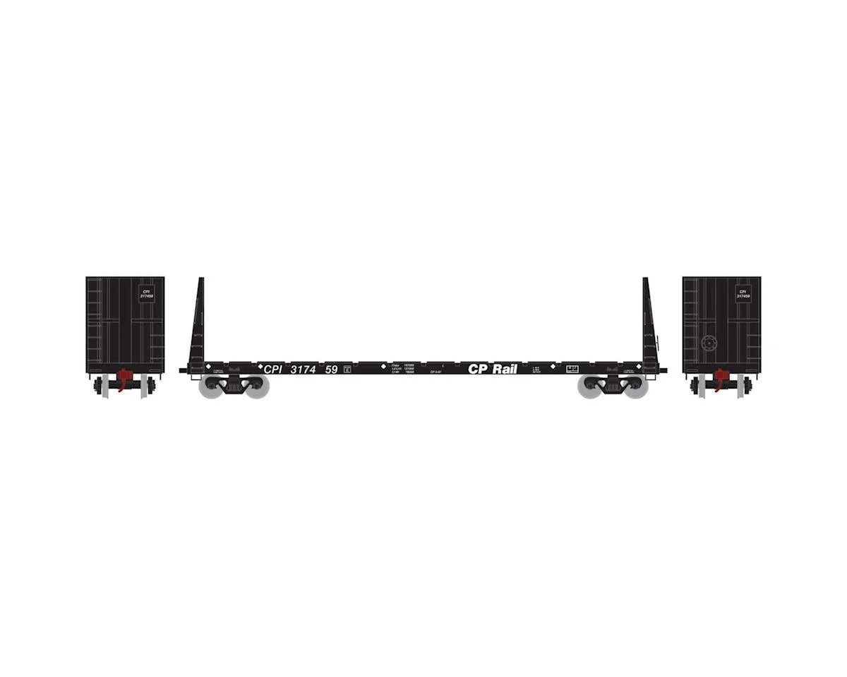 Athearn HO RTR 60' Bulkhead Flat, CPR #317459 - ATH90221