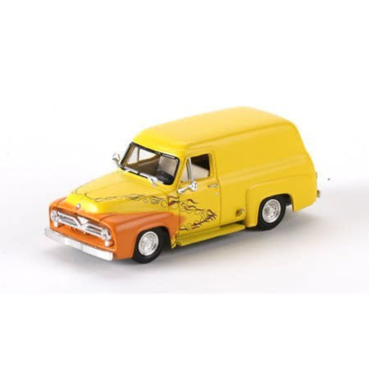 Athearn 1/50 DC 1955 Ford F-100 Panel Truck, Yellow/Flame - ATH90273