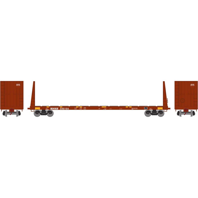 Athearn HO RTR 60' Bulkhead Flat, BNSF/Early #545154 - ATH90541