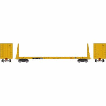 Athearn HO RTR 60' Bulkhead Flat, TTX/Red #81290 - ATH90559