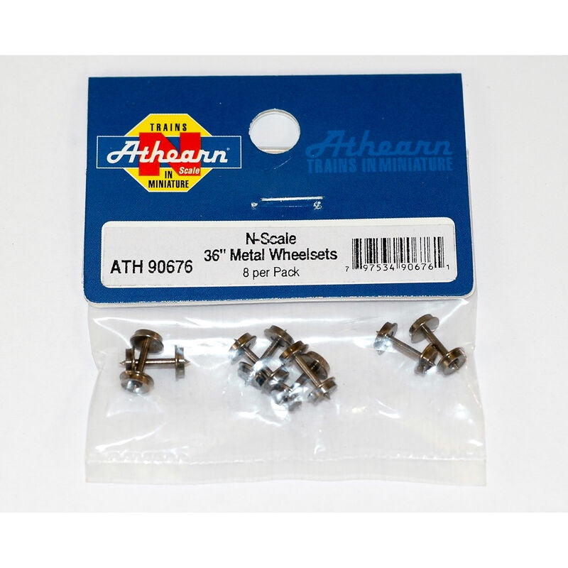 Athearn N 36" Metal Wheel Set (8) - ATH90676