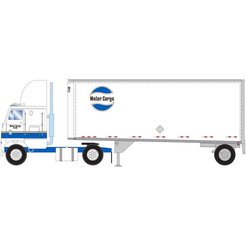 Athearn HO RTR FL-2 Axle w/28' Trailer, Motor Cargo - ATH91068