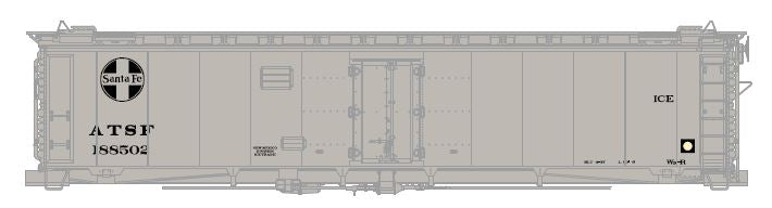 Athearn HO RTR 50' Ice Bunker Reefer, SF/MOW #188527 - ATH97354