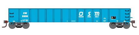 Athearn HO RTR 52' Mill Gondola, CW/Oregon Steel #5061 - ATH97374