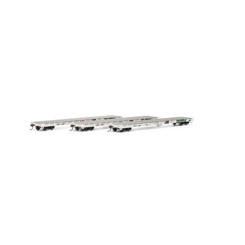 Athearn HO 60' Flat, SOO (3)