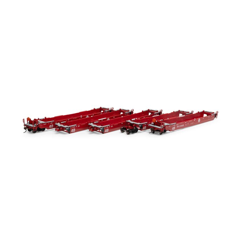 Athearn HO Maxi-III Well Cars, SFLC #254222 (5)