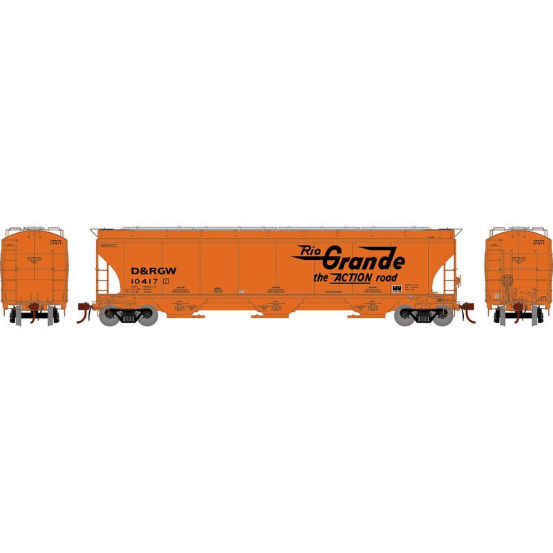 Athean Genesis HO Trinity 5161 Covered Hopper, DRGW Legendary Liveries #10417