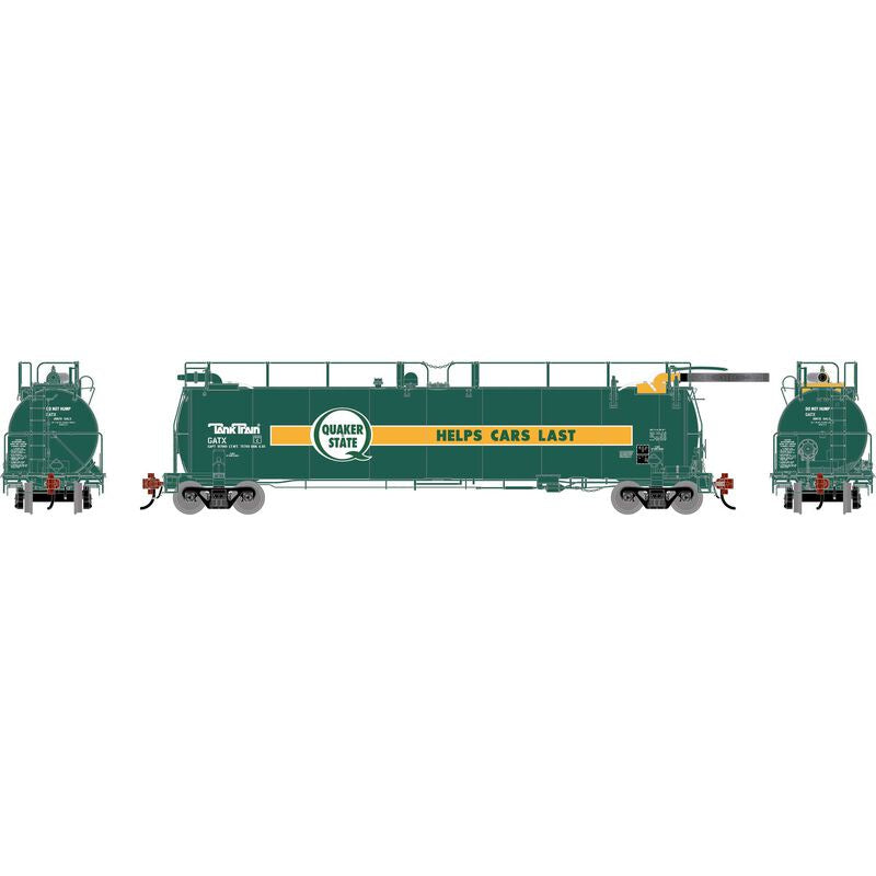 Athearn Genesis HO TankTrain Intermediate, GATX Quaker State Unnumbered