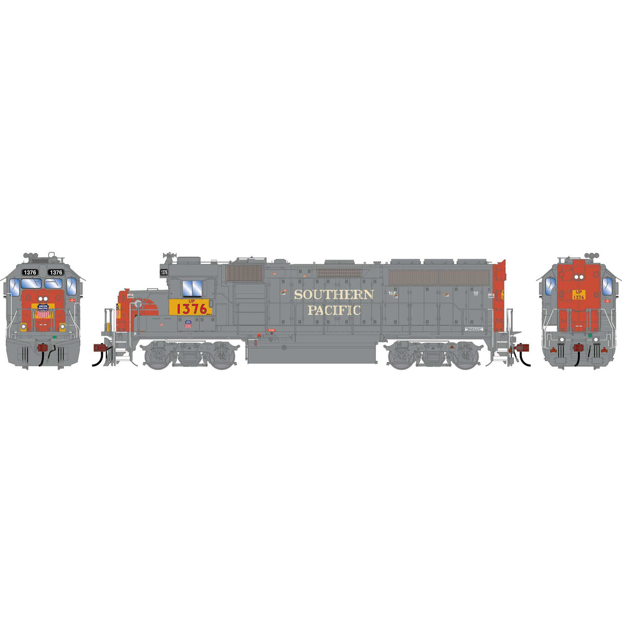 Athearn Genesis HO GP40-2 Locomotive, Primed For Grime UP 'Ex-SP' #1376