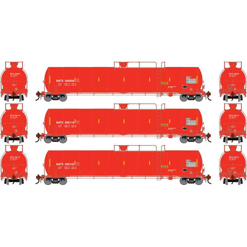 Athearn Genesis HO UTC 33K LPG Tank Car, NATX #500056/500119/500142(3)