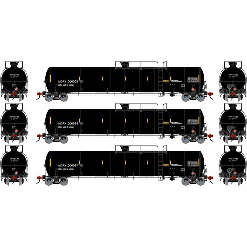 Athearn Genesis N  UTC 33K LPG Tank Car, MDPX #000009/000023/000037 (3)