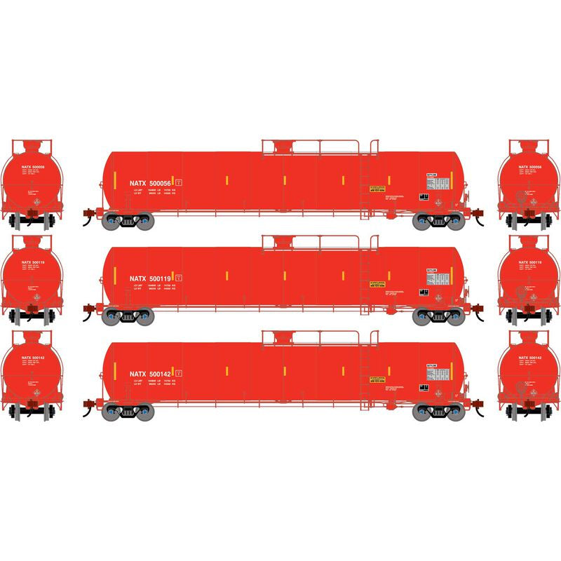 Athearn Genesis N  UTC 33K LPG Tank Car, NATX #500056/500119/500142(3)