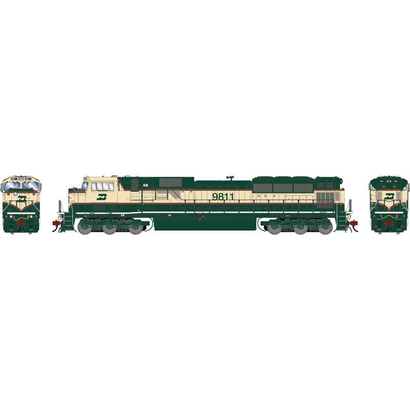Athearn Genesis HO SD80MAC Locomotive, Legendary Liveries Burlington Northern (BN) #9811