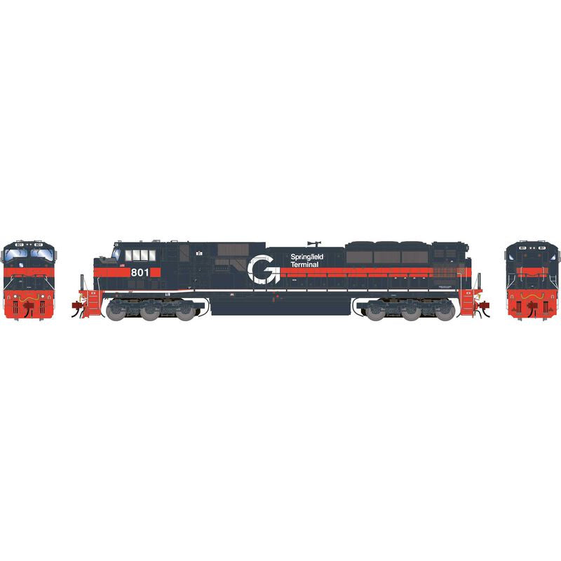 Athearn Genesis HO SD80MAC Locomotive w/DCC & Sound, Legendary Liveries Springfield Terminal (ST) 'Guilford' #801