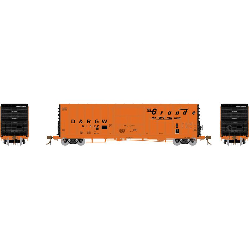 Athearn Genesis HO 50' PC&F Ext Post/10'-6" Plug Box, D&RGW #61622 - ATHG26813