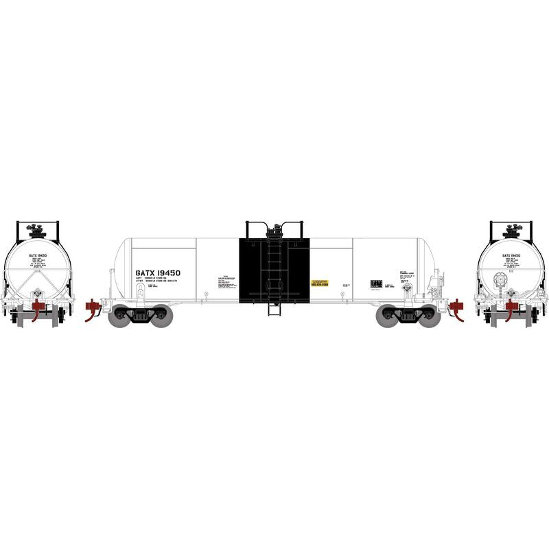 HO 20K Gal Acid Tank, GATX/Black Band #19450