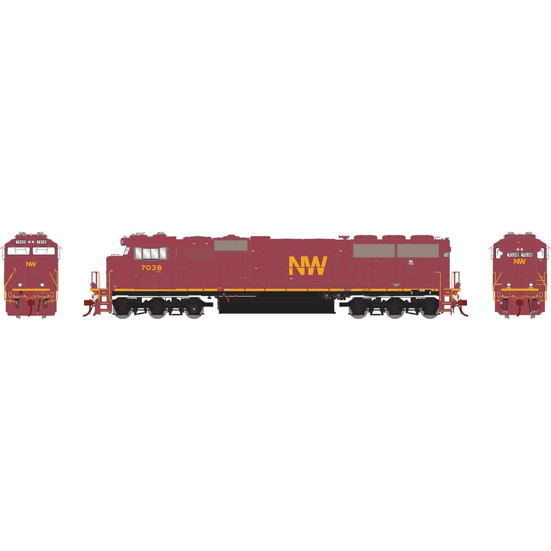 Athearn Genesis HO SD60E, NS/NW/Heritage #7038 - ATHG65199