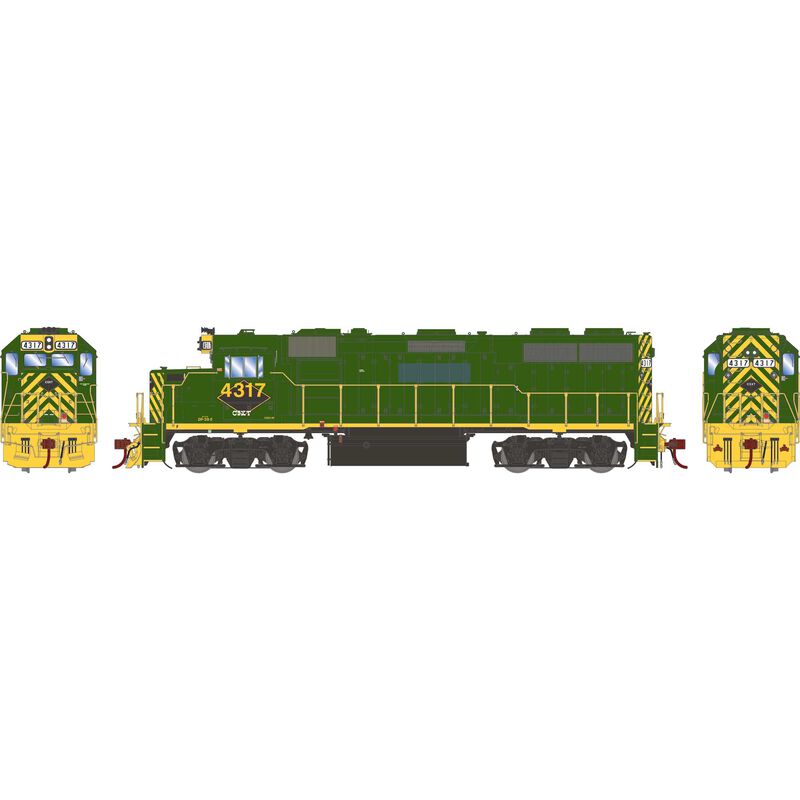 Athearn Genesis HO GP39-2 w/DCC & Sound, CSX/Ex-RDG Patch #4317 - ATHG65639