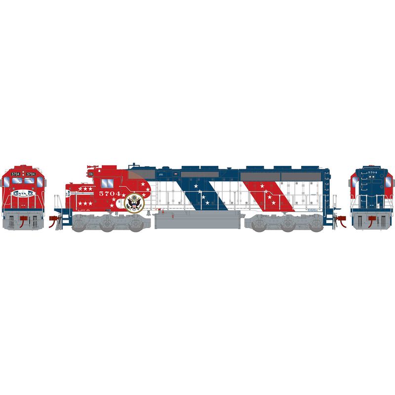 HO SD45-2, SF/Bicentennial #5704