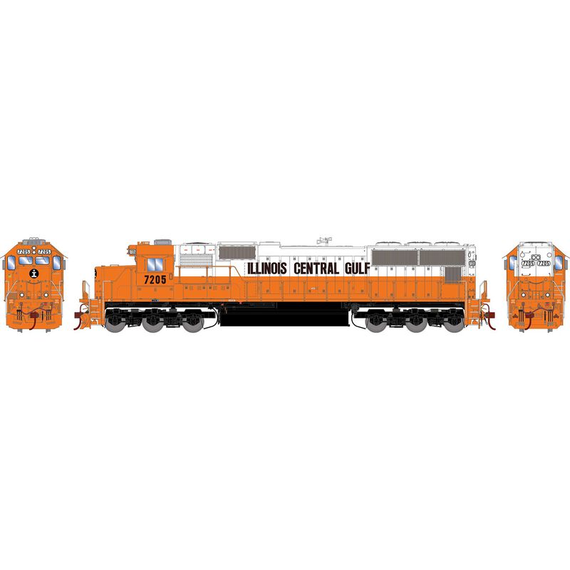 Athearn Genesis HO SD70, llinois Central Gulf #7205 - ATHG75732