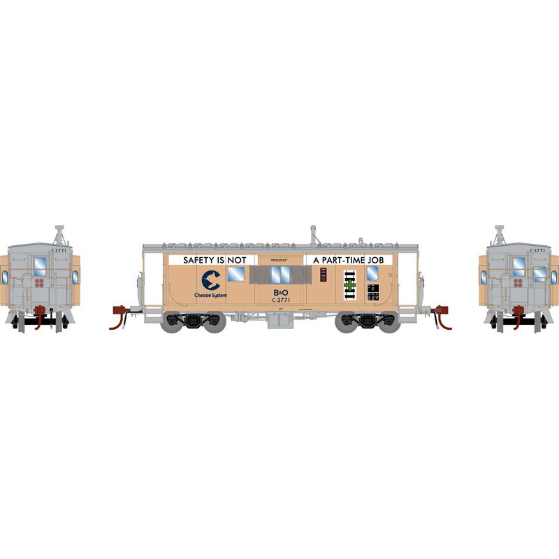 Athearn Genesis HO C-26 ICC Caboosew/Light &Snd,Chessie/B&O#C-3771 - ATHG78350