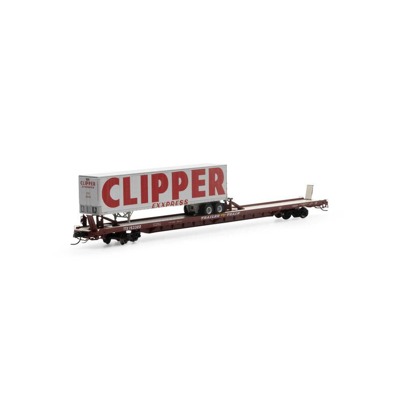 N F89-F Flat w/Trailer, TTX/Brown #153322