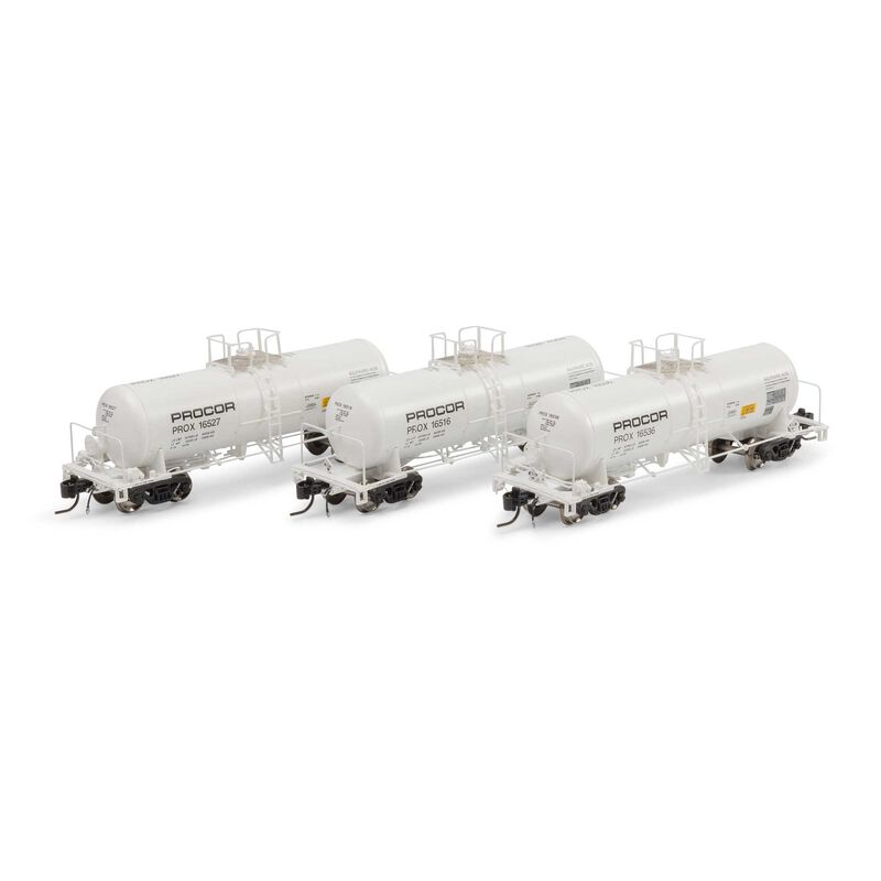 Athearn Genesis N 13,600-Gallon Acid Tank, PROX/White (3)