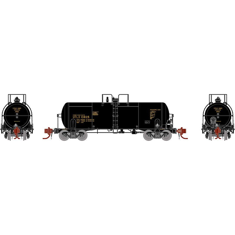 Athearn Genesis N 13,600-Gallon Acid Tank, UTLX/Black #13825