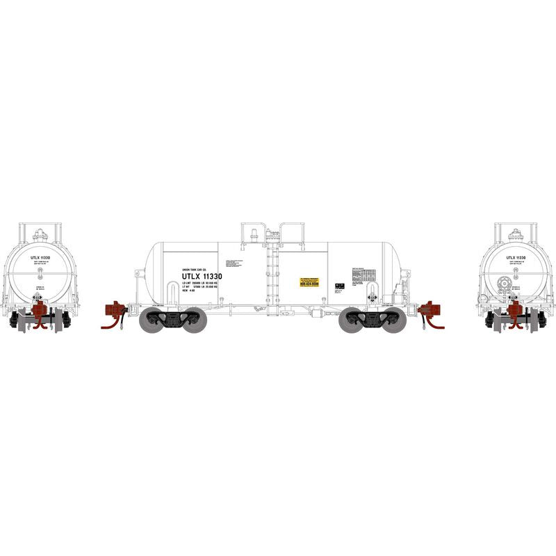 Athearn Genesis N 13,600-Galon Acid Tank, UTLX/White #11330