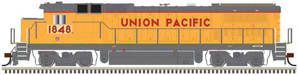 Atlas GE Dash 8-40B - Standard DC - Master(R) Silver -- Union Pacific #1848 (Armour Yellow, gray, red; Yellow Frame Stripe) - ATL10003064